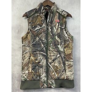 Under Armour Women Realtree Camo Puffer Vest Size M Outdoor Utility Nature Woods